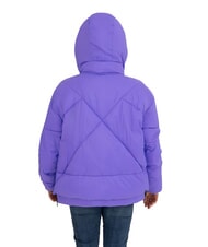 CANADIAN EUGENIE Short satin down jacket with hood purple opulence - Women's down jackets - 2
