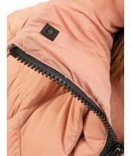 CANADIAN EUGENIE Short satin down jacket with hood cameo brown - Women's down jackets - 4