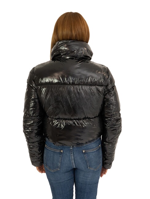SUMMERSIDE Short shiny down jacket recycled shiny black - Women's down jackets