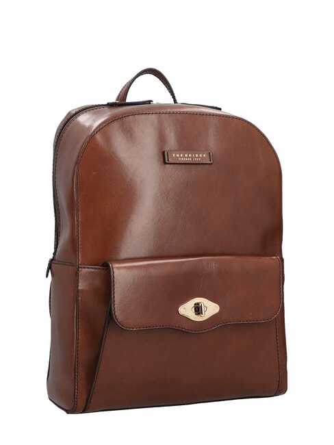 BARBARA Smooth leather backpack BROWN - Women’s Bags