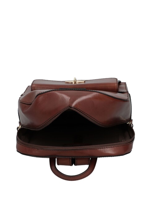 BARBARA Smooth leather backpack BROWN - Women’s Bags