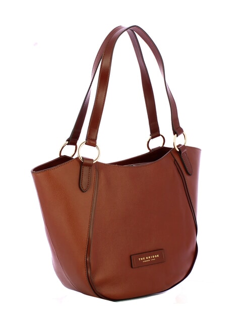 DOMITILLA  Leather Shopping Bag BROWN - Women&rsquo;s Bags