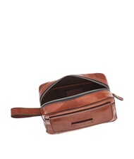 THE BRIDGE ALBERTO Leather beauty pouch Brown / Ruthenium - Beauty Case - 2