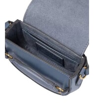 THE BRIDGE BETTINA Mini leather shoulder bag cerulean with gold abb - Women’s Bags - 4