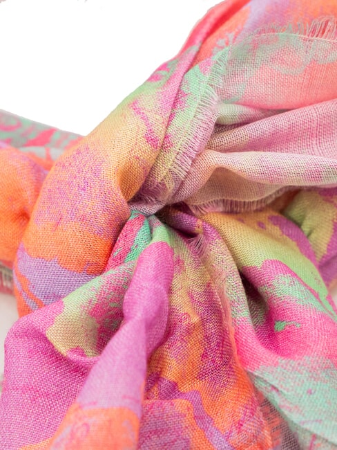 GEO FANTASY Scarf with short fringes multicolor - Scarves