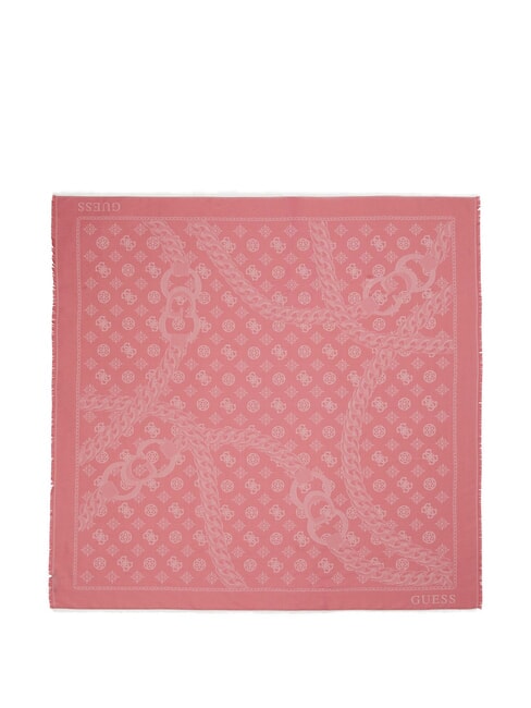 JACQUARD  Scarf dark rose logo - Scarves