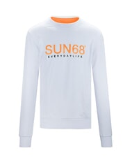 SUN68 ROUND FLUO Crewneck sweatshirt with logo print white - Sweatshirts - 4