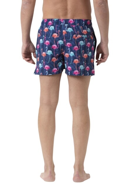 BIG PRINT Men's beach costume navy blue/light blue - Swimwear