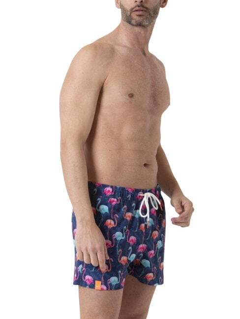 BIG PRINT Men's beach costume navy blue/light blue - Swimwear