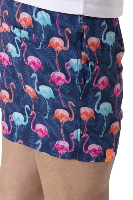 BIG PRINT Men's beach costume navy blue/light blue - Swimwear