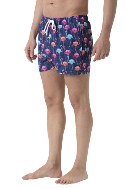 BIG PRINT Men's beach costume navy blue/light blue - Swimwear