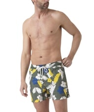 SUN68 CLASSIC PRINT Men's beach costume military / yellow - Swimwear - 3