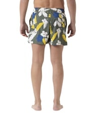 SUN68 CLASSIC PRINT Men's beach costume military / yellow - Swimwear - 2