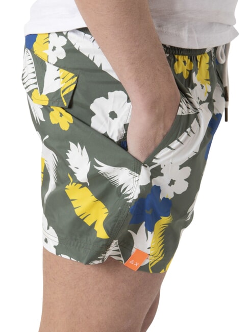 CLASSIC PRINT Men's beach costume military / yellow - Swimwear