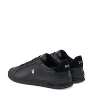 RALPH LAUREN HERITAGE COURT II  Leather sneakers black/soft grey pp - Unisex shoes - 4
