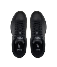 RALPH LAUREN HERITAGE COURT II  Leather sneakers black/soft grey pp - Unisex shoes - 5