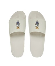 RALPH LAUREN POLO SLIDE Slippers heritage bear - deckwash white - Unisex shoes - 5
