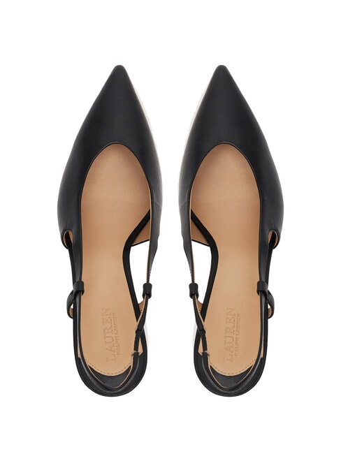 KHLOE  Leather d&eacute;collet&eacute; BLACK - Women&rsquo;s shoes