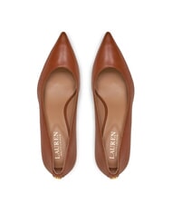 RALPH LAUREN LANETTE Leather décolleté deep saddle tan - Women’s shoes - 6