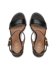 RALPH LAUREN GWEN High leather sandals BLACK - Women&rsquo;s shoes - 6