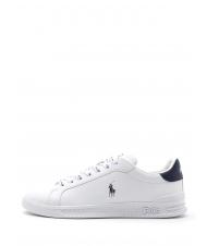 RALPH LAUREN HERITAGE COURT II NAPPA Men's leather sneakers white / newport navy pp - Men&rsquo;s shoes - 2