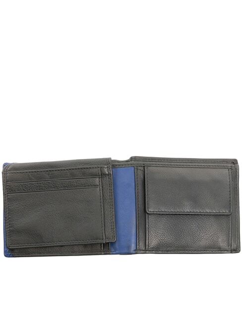 SNAP  Leather wallet with coin purse black/navy - Men’s Wallets