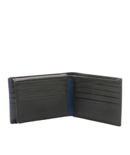 SPALDING STRIPE Leather wallet with flap black/navy - Men’s Wallets - 2