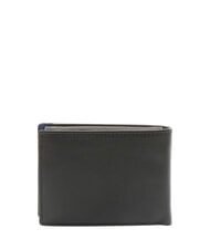 SPALDING STRIPE Leather wallet with flap black/navy - Men’s Wallets - 4