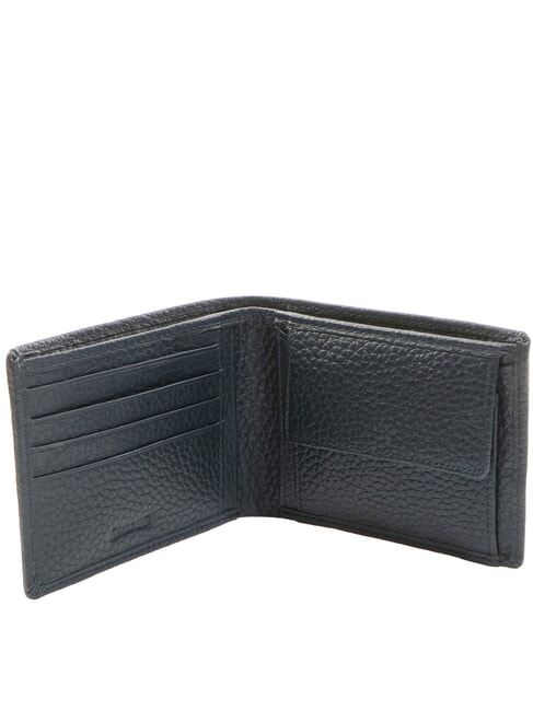 SNAP Wallet with coin purse, in leather blue - Men’s Wallets