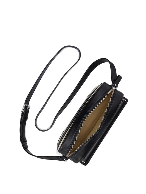 MARCY Straw camera bag with pocket light natural/black - Women’s Bags