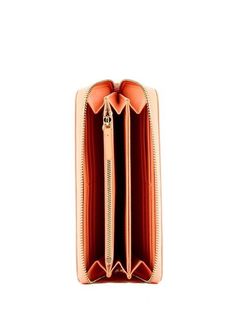 METALLIC SOFT Wallet in textured leather sunrise - Women&rsquo;s Wallets