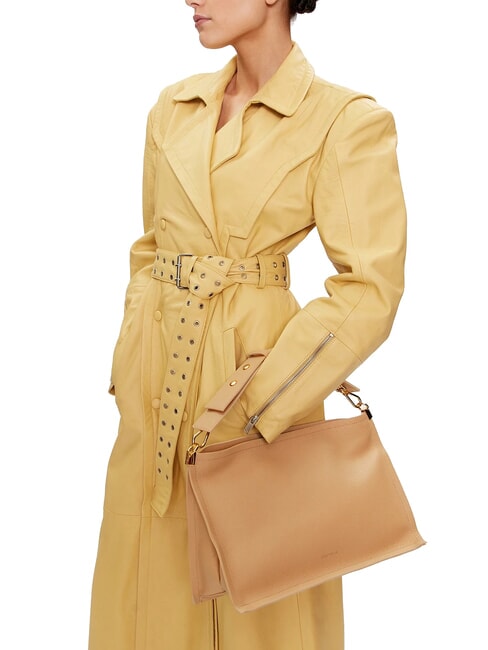 SNIP Shoulder bag in hammered leather fre.beige/sunri - Women’s Bags