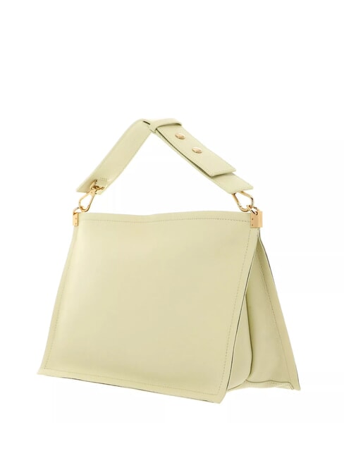 SNIP Shoulder bag in hammered leather lime was/pow.pi - Women’s Bags
