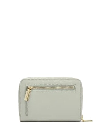 METALLIC SOFT metallic soft portafoglio pelle martellata Zip Around Wallet celadon green - Women’s Wallets