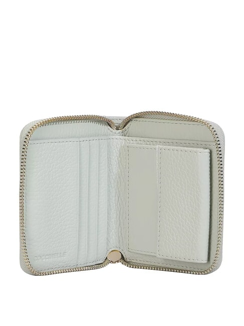 METALLIC SOFT Small leather wallet celadon green - Women’s Wallets