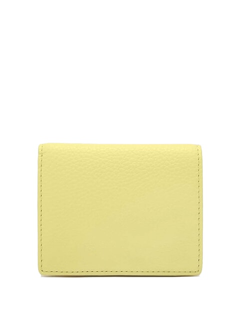 METALLIC SOFT  Small leather wallet lime wash - Women’s Wallets