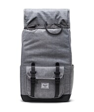 HERSCHEL LITTLE AMERICA MID Mid size backpack RAVEN CROSSHATCH - Backpacks & School and Leisure - 4