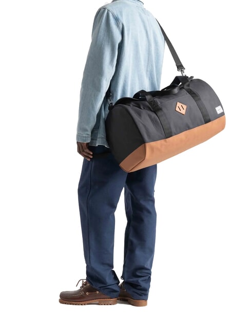 HERITAGE Duffel bag with shoulder strap black tonal - Duffle bags