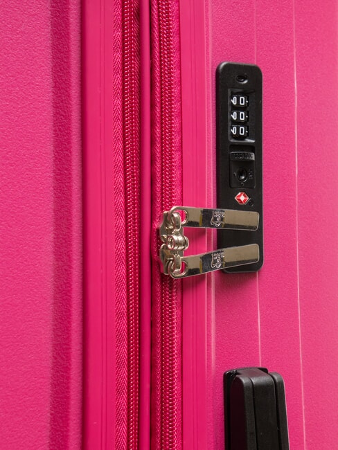 AIR FLOW Large expandable trolley peach red - Rigid Trolley Cases