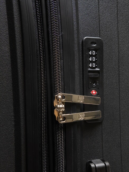 AIR FLOW Large expandable trolley black - Rigid Trolley Cases