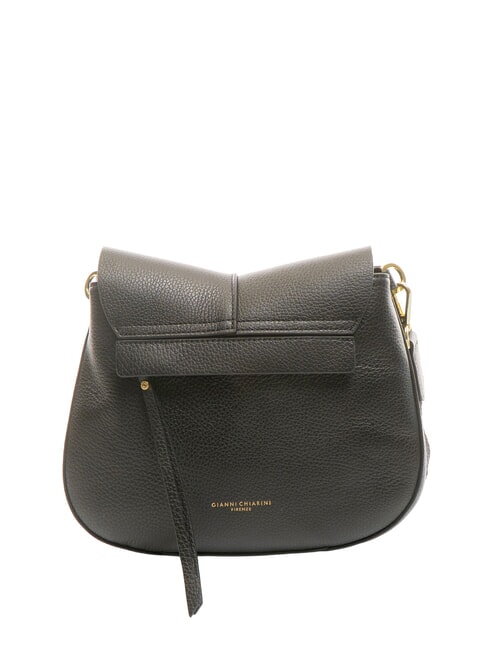 HELENA ROUND Leather bag with double shoulder strap Black - Women’s Bags