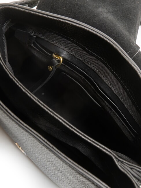 HELENA ROUND Leather bag with double shoulder strap Black - Women’s Bags