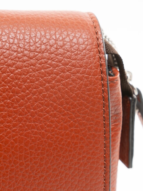 THREE Shoulder bag, in leather brick red - Women’s Bags