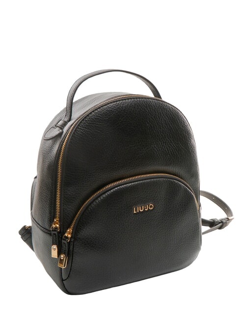 MANHATTAN Medium round backpack with pocket BLACK - Women’s Bags
