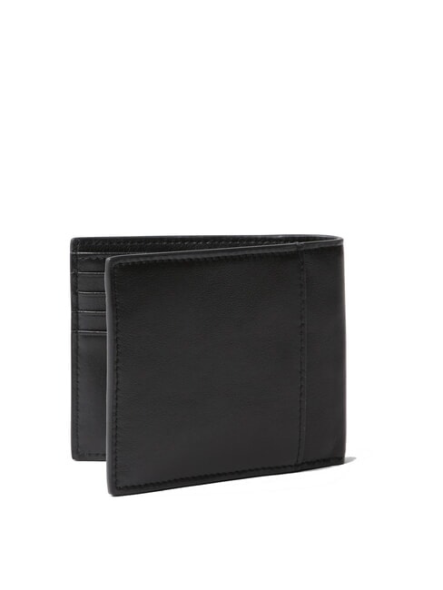 SCULPTED IMPRESSION Leather wallet cc and coin purse on black - Men’s Wallets