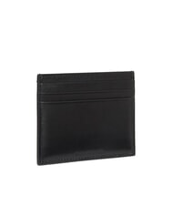 CALVIN KLEIN SCULPTED IMPRESSION Flat leather credit card holder - Men’s Wallets