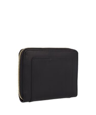 THE BRIDGE CECILIA Medium zip around leather wallet Black Gold - Women’s Wallets - 3