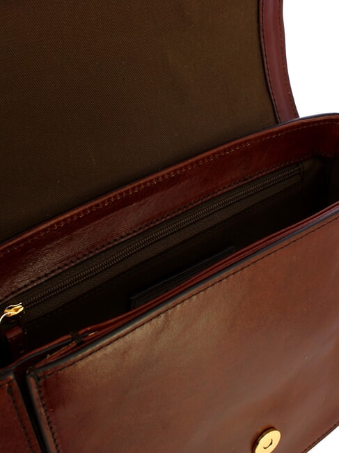 BENEDETTA  Mini shoulder bag, in leather BROWN - Women’s Bags