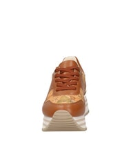 ALVIERO MARTINI PRIMA CLASSE GEO JR Side logo platform sneakers Leather / Geo Beige - Women&rsquo;s shoes - 5