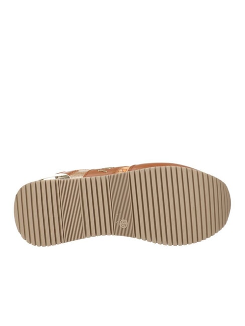 GEO JR Side logo platform sneakers Leather / Geo Beige - Women&rsquo;s shoes